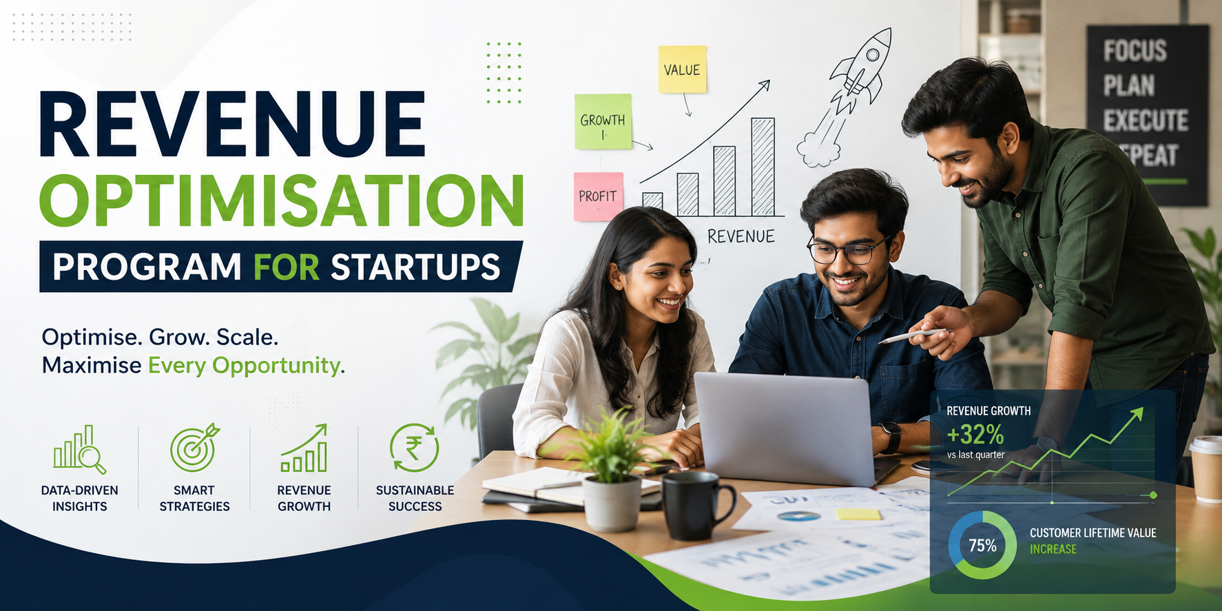 Revenue optimisation program for startups